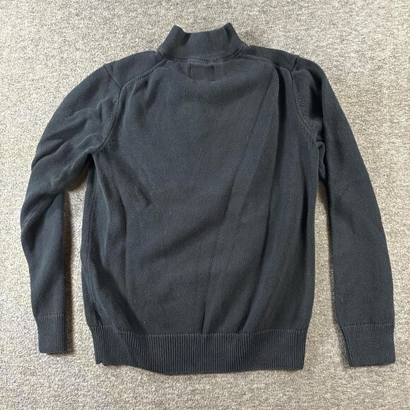 Refectory Men's Black Sweater quarter zip wit buttons M - Picture 5 of 5